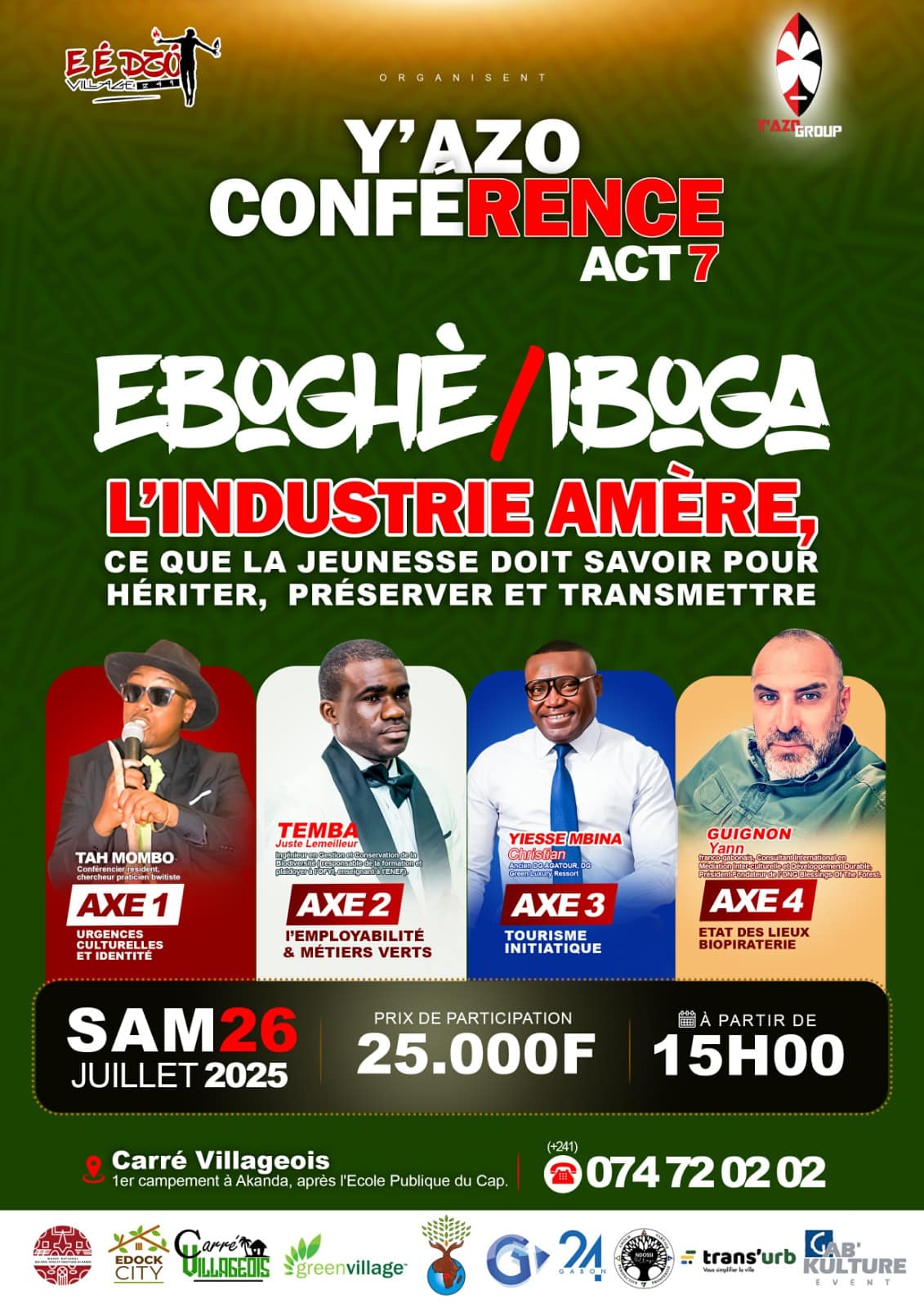 Y'azo conférence Eboghè/Iboga Yann Guignon, BOTF, Blessings of the forest
