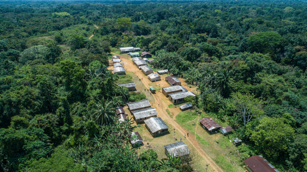 Vue aerienne du village St Martin:Opango Motsi:16 09 2023